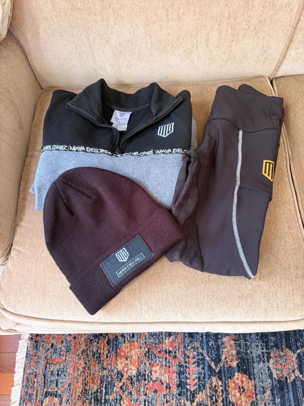 Like New Maya Delorex Set: Luna Breeches (XS), Charlie Halfzip (S), & Ada Beanie